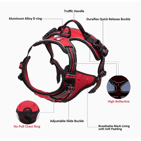 Truelove Dog Harness Bright Blue Fully Adjustable Sz M - Picture 7 of 8